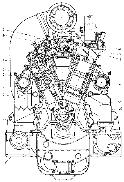 2. Шестнадцатицилиндровые дизели