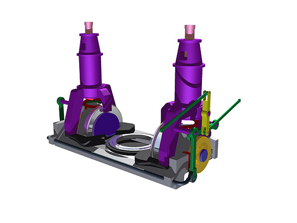 Single-axle self-aligning trailer bogie