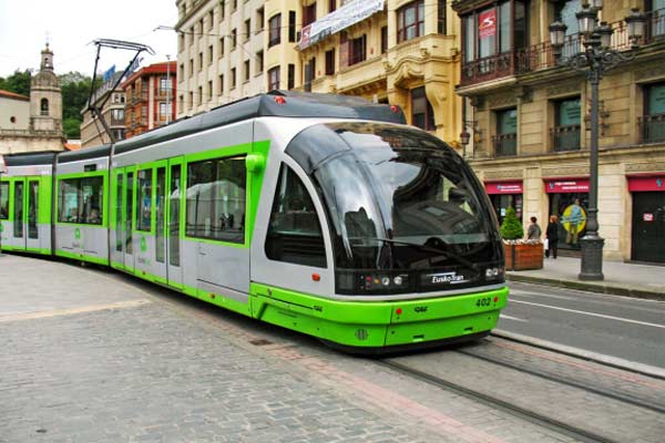 A Bilbao tram designed by DCA for CAF.