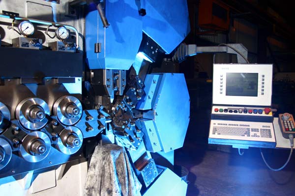 CNC spring coiling machine diagram