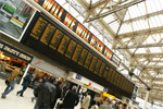 Waterloo Station main departure board