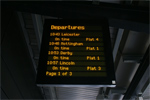 Replacements plasma display at East Midlands Station