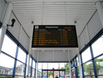Bus station departure summary board