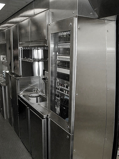 Train stainless-steel galley