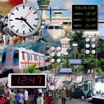 Diagram showing where and how Mobatime clocks are used