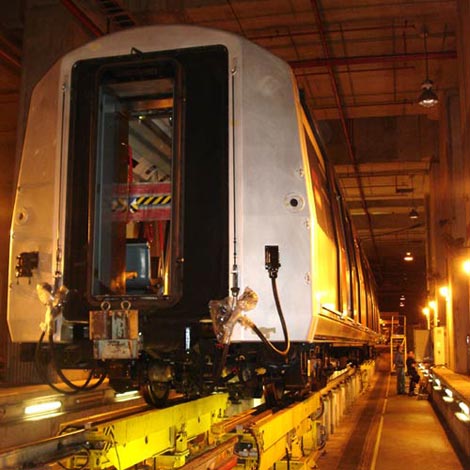 Twisted track and de-railment somulation equipment