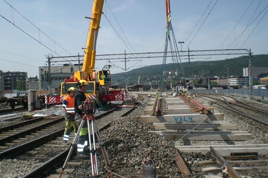 Assembling a new rail  track