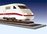 Model showing a Phoenix noise-reduction sub-ballast trackbed mat