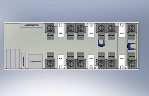 Pentadyne Powerblock-storage substation layout