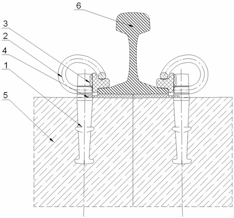 Elastic rail-fastening system