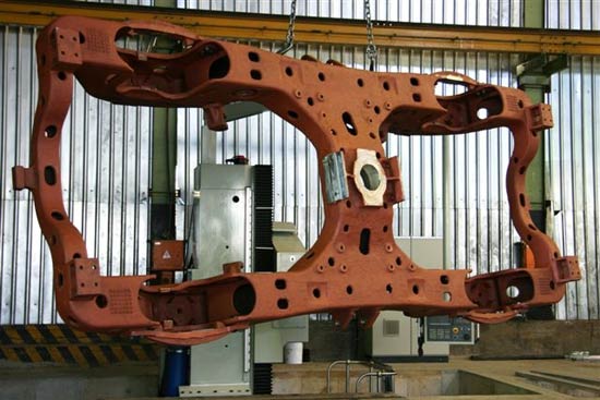 Machining capabilities for locomotive bogies