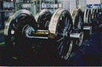Railway axle production environment