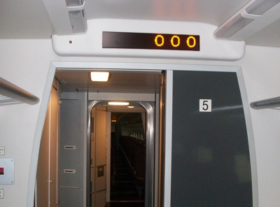 Train passenger-information display