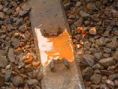 Rail seat after product application