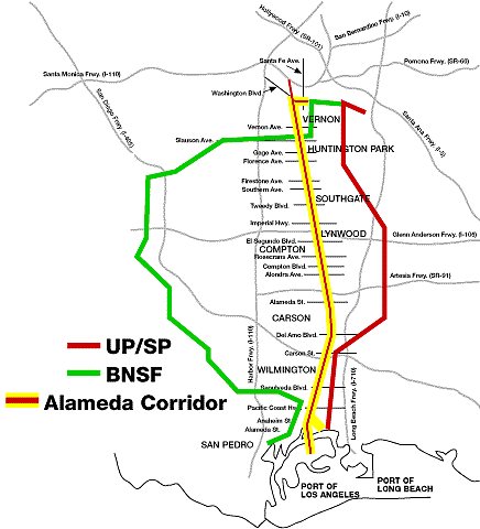 Alameda Corridor Route Map