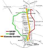Alameda Corridor Route Map