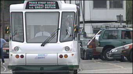 The trams along Bristol docks have now closed