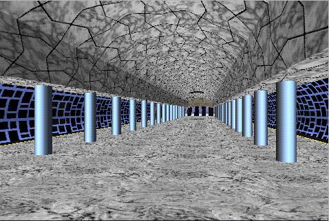 DBR Metro's virtual reality projection of a Budapest station on the new route with the platform