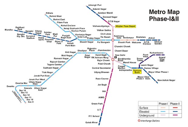 Delhi Metro map