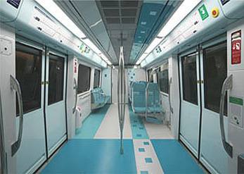 Dubai Metro train's layout