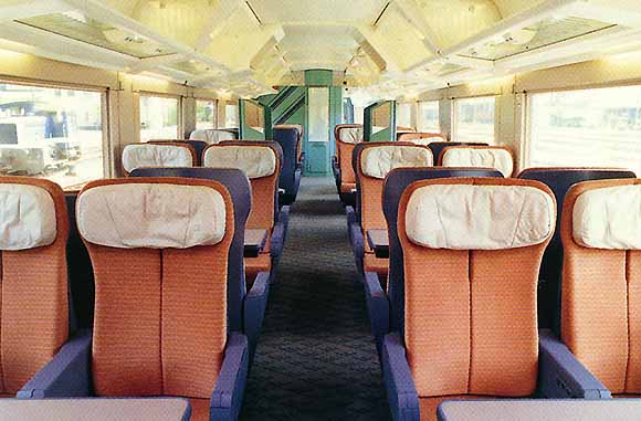 nterior of the BSmz 803 Second Class Car