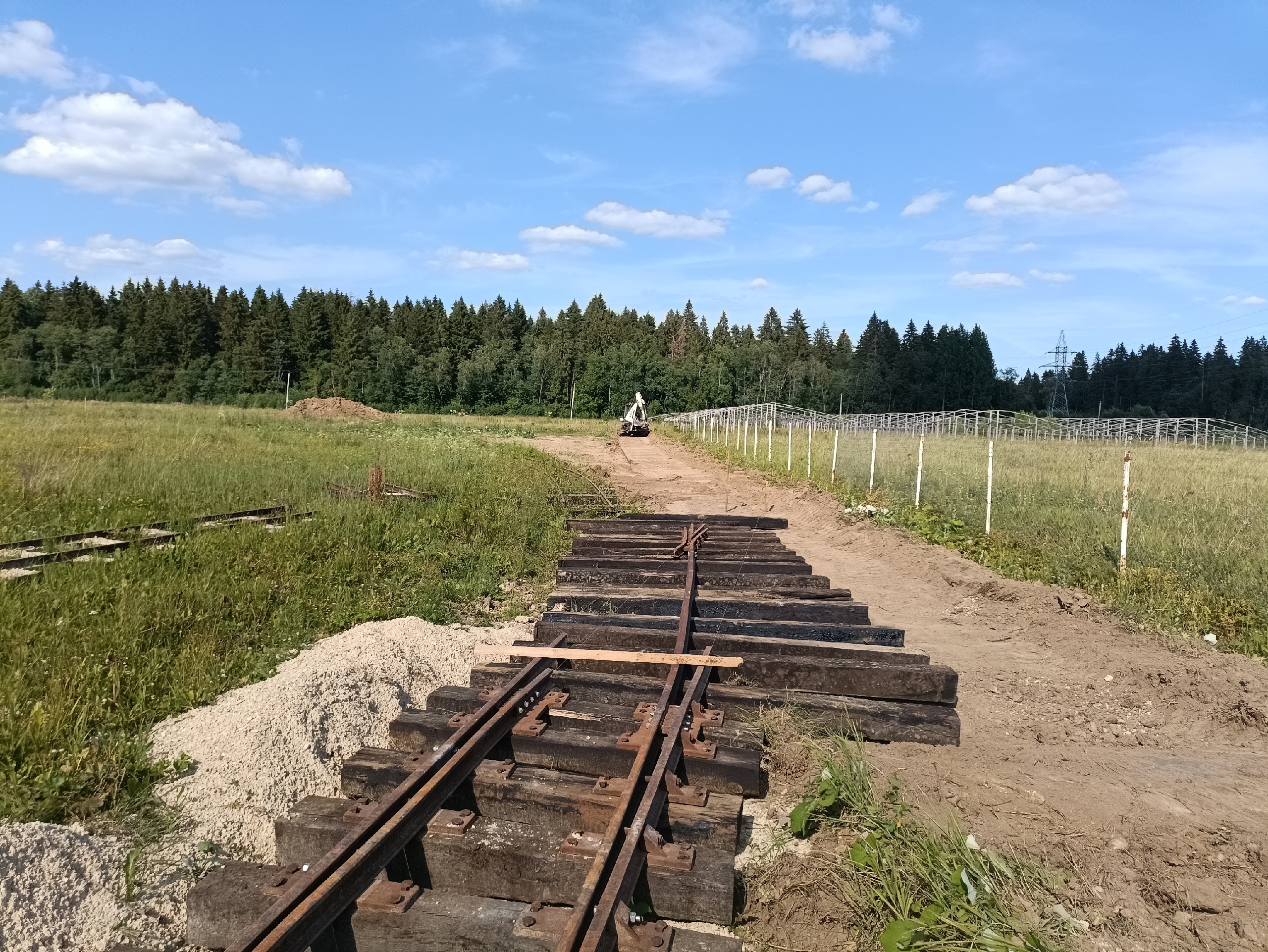 02.07.2023. Подготовка трассы для разъезда и разворотного треугольника