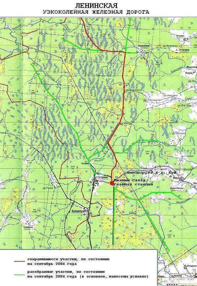Ленинская узкоколейная железная дорога  (посёлок Гагарино, Буйский район Костромской области)