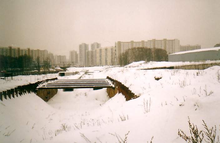 Строящийся участок Арбатско-Покровской линии Московского метрополитена в Митино
