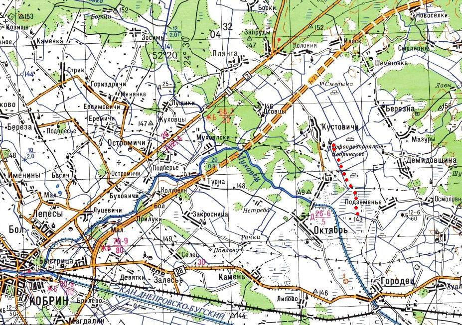 Узкоколейная  железная дорога Кобринского торфопредприятия