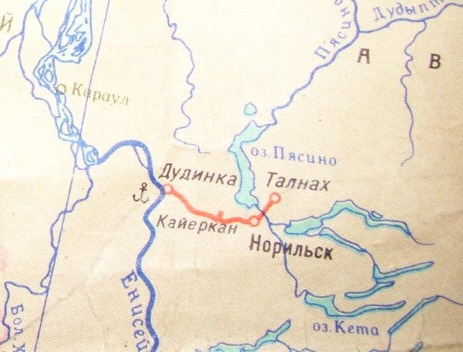 Норильская железная дорога — схемы линий и мелкомасштабные карты
