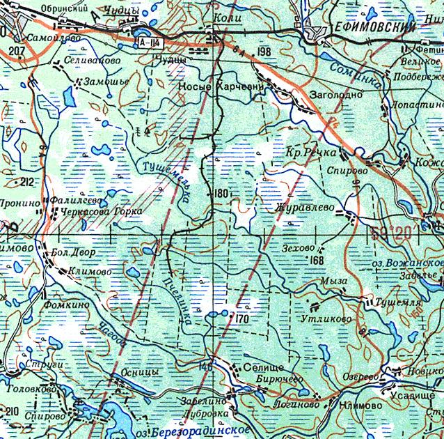 Чудецкая узкоколейная железная дорога — схемы и топографические карты