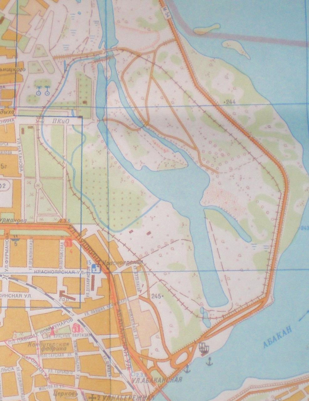 Абаканская детская железная дорога  —  схемы и топографические карты